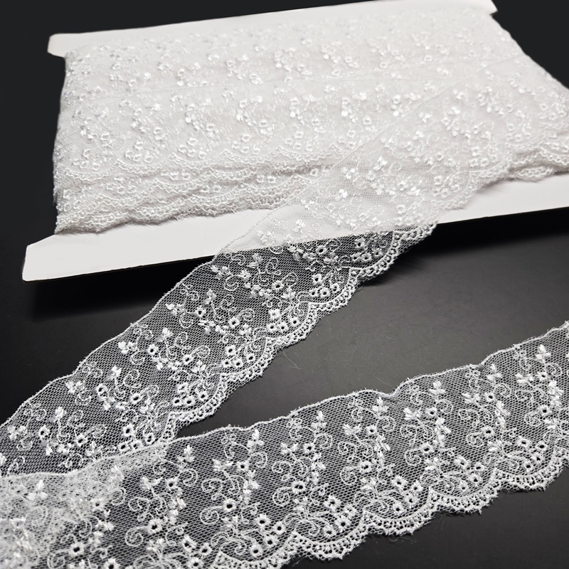 50mm Embroidered Tulle Lace