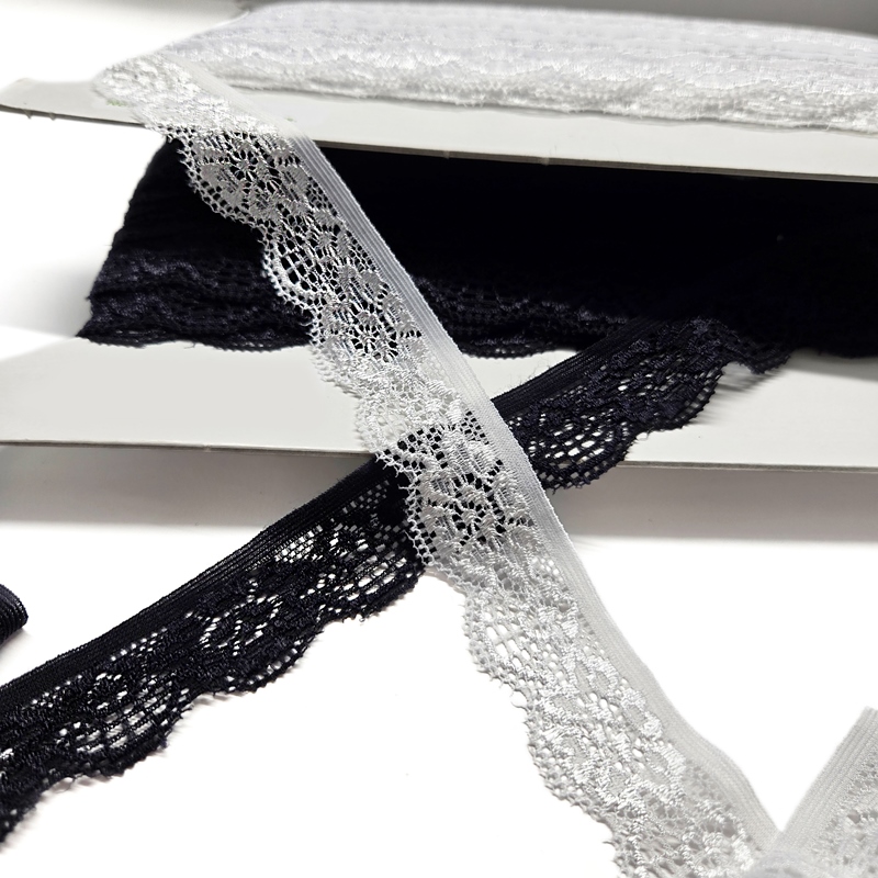 25mm Scalloped Stretch Lace